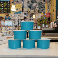 Pot à crème glacée à paroi simple en papier de qualité alimentaire écologique avec fonction imperméable Biodégradable et compostable Logo personnalisé accepté