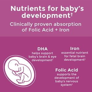 Lifeworth Folic asit <span class=keywords><strong>Vitamin</strong></span> <span class=keywords><strong>D</strong></span> Omega <span class=keywords><strong>3</strong></span> Dha çiğneme takviyesi Prenatal formülü günlük Multivitamin kapsüller - Product Image 4