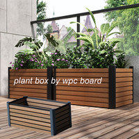 Jardinières surélevées en composite WPC modernes, durables et faciles à assembler pour légumes, fleurs, jardinage domestique et aménagement extérieur