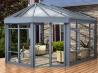 Terrasse extérieure personnalisée 4 saisons Toit transparent en verre Véranda en verre Panneau de verre Pergola Véranda