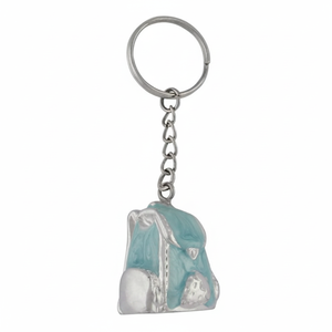 Portachiavi a Forma di Zaino in Metallo Azzurro Chiaro per Uso Aziendale (Scatola Non Inclusa) - Product Image 2