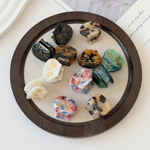 Adorable Mini Pinza de Pelo Acrílica con Diseño de Gatito de Dibujos Animados, Accesorio para el Cabello con Diseño de Caparazón de Tortuga, Pinzas de Pelo para Mujer, Uso Diario, Pinza de Pelo con Diseño de Animales - Product Image 2