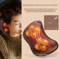 Coussin de massage infrarouge multifonctionnel pour la colonne cervicale et le corps entier, avec alimentation intégrée pour la maison et la voiture, pour le cou et la taille