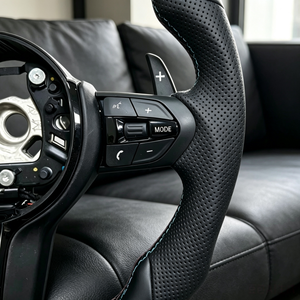 Volante Deportivo Ligero para <span class=keywords><strong>BMW</strong></span> F30 E90 M3 M5 E60 F31 F11 F36 F32 E92 E46 con Agarre Ergonómico y Cosido a Mano - Product Image 5