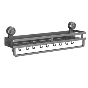 Étagère à épices murale en acier inoxydable avec ventouses, étagère de rangement multifonctionnelle pour cuisine, salle de bain et toilettes - Product Image 5