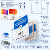 Plaque autocollante en acrylique NFC avec code QR pour avis Google, RFID 13,56 MHz haute fréquence, lecture et écriture passives pour usage hôtelier