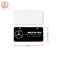 Plaques d'immatriculation en aluminium personnalisées modernes vierges imprimées en gros 6''x12'' Type de sublimation pour utilisation publicitaire