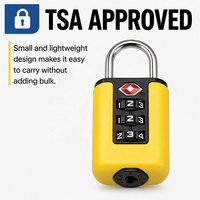 3 Digit Combination TSA Padlock Durable ABS Security Lock for Luggage Suitcase Travel Gym Locker Use