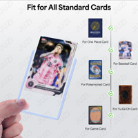 JUZI En gros Protège-cartes en PVC de taille standard 35pt Top Loaders pour cartes Pokémon, de sport, de baseball et TCG