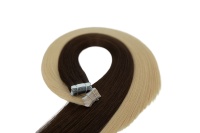 Extensions de cheveux européennes en ruban PU, 100 % cheveux humains vierges Remy, double épaisseur, longueurs variées, finition douce et lisse, vente en gros