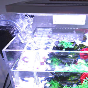 <span class=keywords><strong>Aquarium</strong></span> de poisson en acrylique à la mode, lumière <span class=keywords><strong>LED</strong></span>, télécommande et manuel - Product Image 2