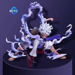 Một pieced Sun God 001 5 bánh NIKA Luffy quần màu đỏ và trắng Squat mô hình hộp set - Product Image 1