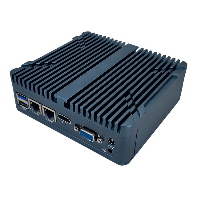 Cheap Fanless Industrial Mini PC with Intel N100 Processor 4K Dual LAN Features