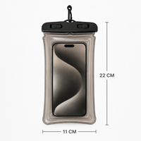 Étui étanche pour téléphone avec fenêtre transparente tactile en PVC et sangle de cou pour la natation, la plongée, la plage, les sports nautiques en plein air, sac de rangement
