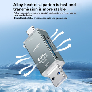เครื่องอ่านการ์ด 2 in 1 USB 3.0 ขายส่ง เครื่องอ่านการ์ดไมโคร USB3.0 อะแดปเตอร์ความเร็วสูง สำหรับการ์ดหน่วยความจำ TF สำหรับอุปกรณ์เสริมคอมพิวเตอร์พีซีและแล็ปท็อป - Product Image 3