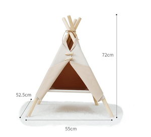 GodsWord Nouveau style <span class=keywords><strong>Tente</strong></span> <span class=keywords><strong>tipi</strong></span> en feutre pour animaux d'intérieur, Jouet pour animaux, Maison pour animaux, Lit pour chien, <span class=keywords><strong>Tente</strong></span> pour chien, <span class=keywords><strong>Tente</strong></span> <span class=keywords><strong>tipi</strong></span> en coton pour chat indien - Product Image 2