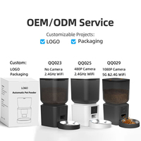 Comedero Inteligente para Mascotas de Acero Inoxidable Portátil con Control por Aplicación Tuya, Dispensador Automático de Comida para Perros con Cámara, Grabadora de Voz y Wifi, 7L, OEM