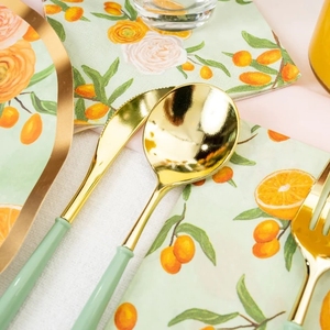 Custom Printing Gold Hot Stamping Rim <b>Paper</b> Plates <b>Orange</b> Pattern Party Tableware Disposable Custom <b>Paper</b> Plate Party Supplies - Product Image 6