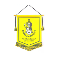 Drapeaux de supporter de football miniatures, écologiques, durables, en non-tissé, avec impression sérigraphique double face et logo personnalisé, MOQ