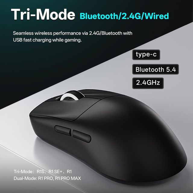 VGN Dragonfly R1 Dual-Mode Gaming Mouse 2.4G Wireless USB Wired High Performance Long Battery Life for Laptop Desktop Computer