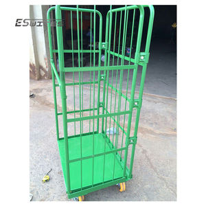 <span class=keywords><strong>Chariot</strong></span> industriel <span class=keywords><strong>pliable</strong></span> à conteneur de petit pain de logistique de grillage en acier en métal de 500 <span class=keywords><strong>kg</strong></span> - Product Image 6