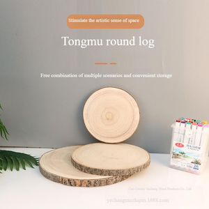 Posavasos Redondos Rústicos de Madera Sin Terminar, Artesanías de Madera Ecológicas Hechas en China para Uso en Mesa y Cajas/Señales de Pared - Product Image 2