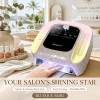 Lampe à ongles UV LED 2-en-1 OEM et perceuse 45000 tr/min rechargeable avec écran LCD, équipement professionnel pour strass, vente en gros