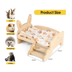 Abri détachable avec escalier, petits habitats chaleureux et mignons pour hamsters et furets - Product Image 2
