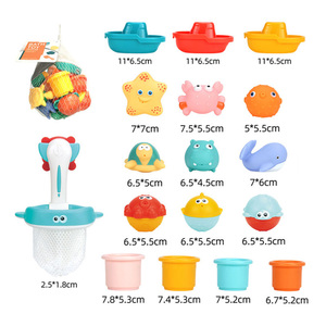 Ensemble de jouets de <span class=keywords><strong>bain</strong></span> pour bébé, jouets aquatiques colorés d'été, jouets pour enfants, vente en gros, filet de pêche pour bébé, <span class=keywords><strong>jeu</strong></span> aquatique pour le <span class=keywords><strong>bain</strong></span> - Product Image 1