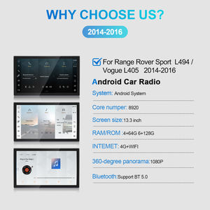 Écran multimédia Android Auto de 13,3 pouces, autoradio, navigation, Carplay pour <span class=keywords><strong>Range</strong></span> <span class=keywords><strong>Rover</strong></span> Sport L494 Vogue L405 2014 2016 - Product Image 6