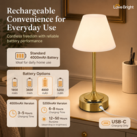 Lampe de table décorative LED sans fil rechargeable, flexible, à courant continu réglable, à économie d'énergie, avec abat-jour en PE, base en métal et commande tactile, pour une protection oculaire simple.