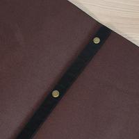 Logo personnalisé bourgogne PU/cuir véritable cuir recyclé Dossier de menu Vis élégantes Couverture de menu pour restaurant