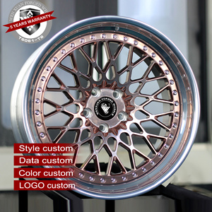 Rines de Aleación de Aluminio Forjado Pulido de 2 Piezas de 19-22 Pulgadas, 5x112/114.3/130, Color Oro Rosa 501 para Mercedes y Rolls <span class=keywords><strong>Royce</strong></span> - Product Image 2