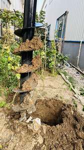 Hydraulischer Erdbohrer-Antrieb Pfahlbohrer Mini-Kompaktlader-Bohraufsatz für Bagger Traktor Kran Baggerlader - Product Image 3