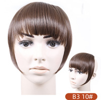 Perruque avec frange droite coupée au couteau en fibre haute température, avec pattes de cheveux, couleur OMBRE