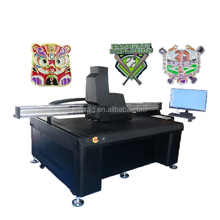Printer logam led UV penghindar benturan otomatis printer warna gradien industri