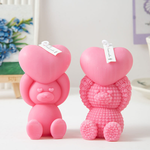 DIY 3D Mini Big Rose Ours Bougie Ornement pour Artisanat Artisanal Décoration de Maison - Product Image 2