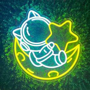 Letrero de Neón LED Personalizado con Impresión UV, Diseño de Logotipo Comercial para Empresas, Tiendas de Autos, Té y Postres, Decoración de Pared Impermeable - Product Image 2