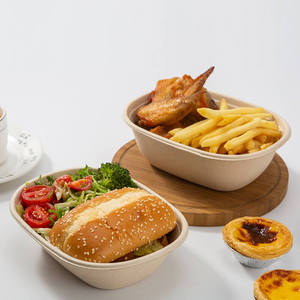Cheesy Bowls Sugarcane Salad Biodegradable Soup Bowl With Lid