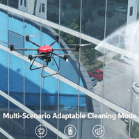 Drone de nettoyage de façade murale, nettoyeur de vitres de façade, télécommande, évitement d'obstacles pour immeubles de bureaux et tours de haute hauteur