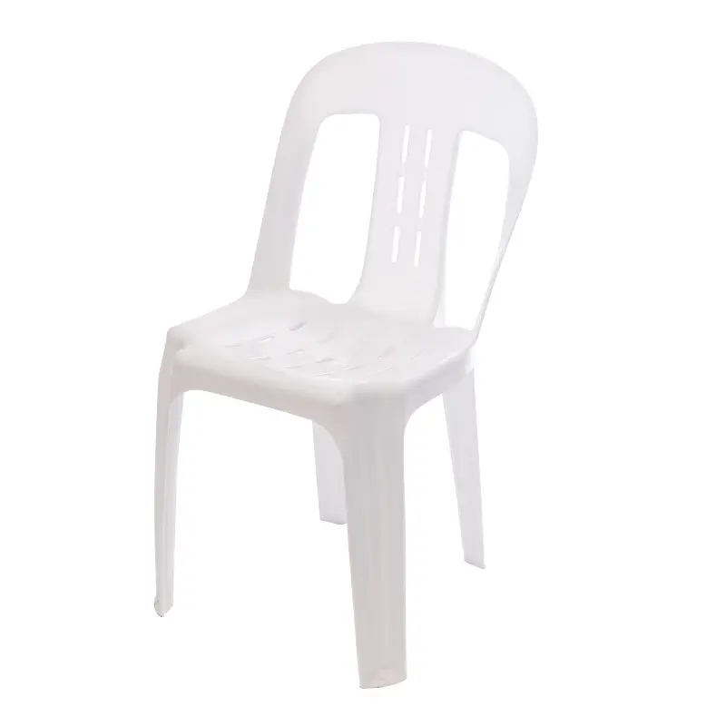 Chaises de salle à manger épaissies en plastique de style européen pour adultes chaises de loisirs minimalistes empilables d'extérieur en plastique en gros