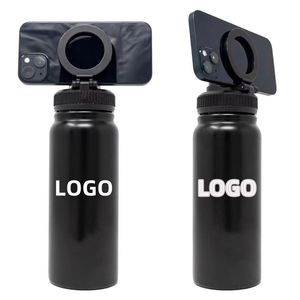 Jarra Aislada de Acero Inoxidable 304 Creative Sports, Taza de Agua con Succión Magnética, Diseño de Recipiente Espacial, Nuevo Soporte para Teléfono Móvil, Bebedero - Product Image 1