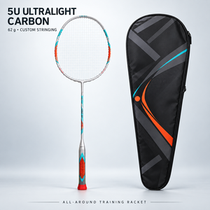 Raquette de <span class=keywords><strong>badminton</strong></span> professionnelle 5U en fibre de carbone ultra-légère, cadre intégral, pour entraînement adulte, cordage personnalisé, OEM ODM - Product Image 2