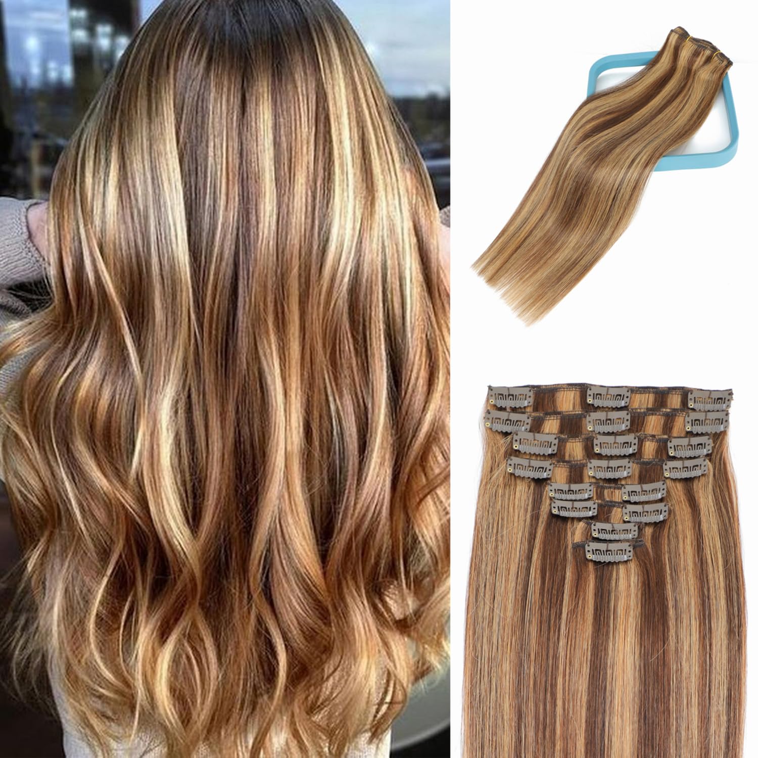 4/27 chocolate brown-caramel blonde