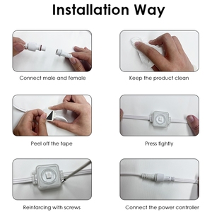Thông minh <span class=keywords><strong>RGB</strong></span> đá quý đèn giáng sinh 50ft không thấm nước pixel <span class=keywords><strong>LED</strong></span> chuỗi cho vĩnh viễn ngoài trời trang trí nội thất - Product Image 5