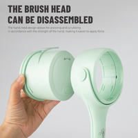 Brosse de douche électrique rechargeable 4 têtes de 2e génération, brosse exfoliante pour le dos, brosse de bain électrique rotative à long manche pour le corps