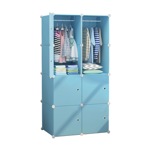 Nuevo Armario de Plástico Moderno y Económico de 8 Puertas para Niños, Armario Apilable, Muebles para Sala de Estar, Armario de Almacenamiento con Gran Espacio - Product Image 2