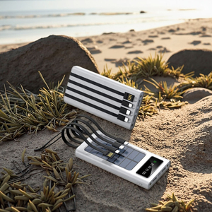 Banque d'alimentation <span class=keywords><strong>solaire</strong></span> <span class=keywords><strong>portable</strong></span> 10000 30000mah avec grande capacité 4 sorties USB Type C <span class=keywords><strong>Chargeur</strong></span> de <span class=keywords><strong>batterie</strong></span> de téléphone <span class=keywords><strong>portable</strong></span> - Product Image 3