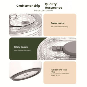Déshydrateur manuel domestique grande capacité en plastique pour fruits et légumes avec <span class=keywords><strong>essoreuse</strong></span> à <span class=keywords><strong>salade</strong></span>, séchage et stockage tout-en-un - Product Image 6