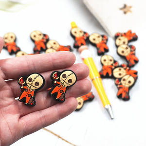 Nouveauté : <span class=keywords><strong>Lot</strong></span> de 100 perles focales en <span class=keywords><strong>silicone</strong></span> à motif de personnage de dessin animé, pour stylos, porte-clés, cadeaux faits main, bijoux DIY et création - Product Image 4